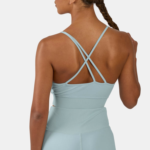 Lux Peached Strappy Sports Bra