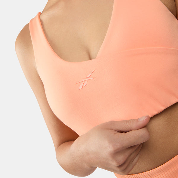 Lux Women's Peached V-Neck Sports Bra