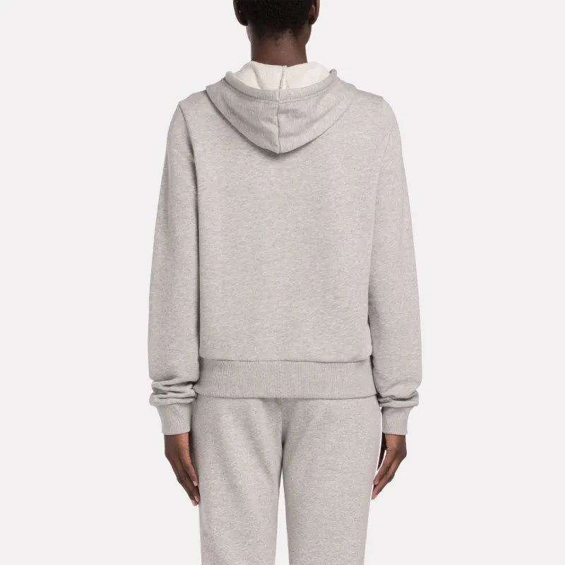 Sweat à capuche en coton éponge français avec petit logo Reebok Identity