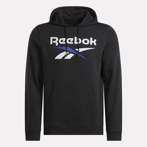 Reebok Identity hoodie i fleece med stor logotyp
