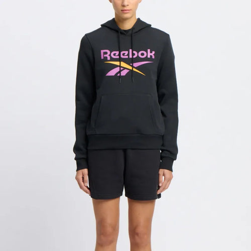 Felpa Reebok Identity in pile con cappuccio e logo grande