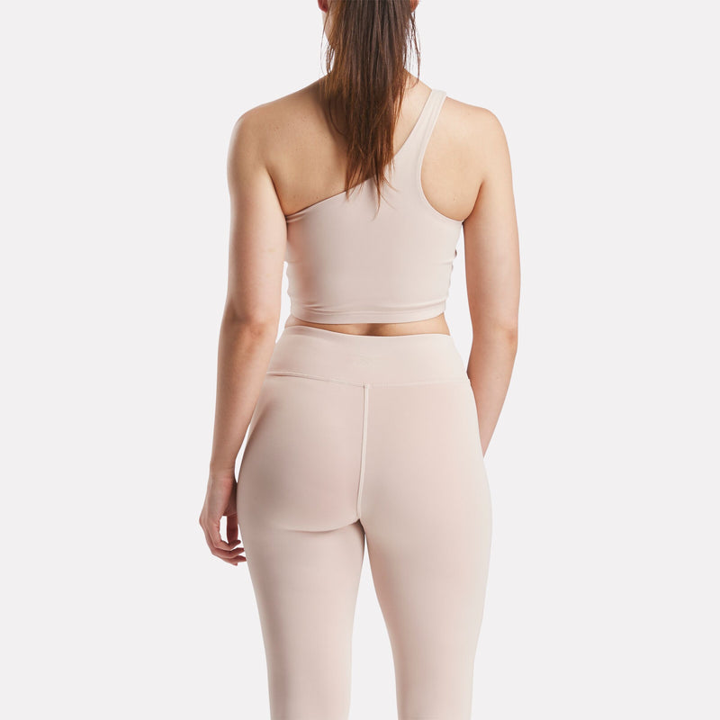 Lux One Shoulder Fitted Cropped Tank