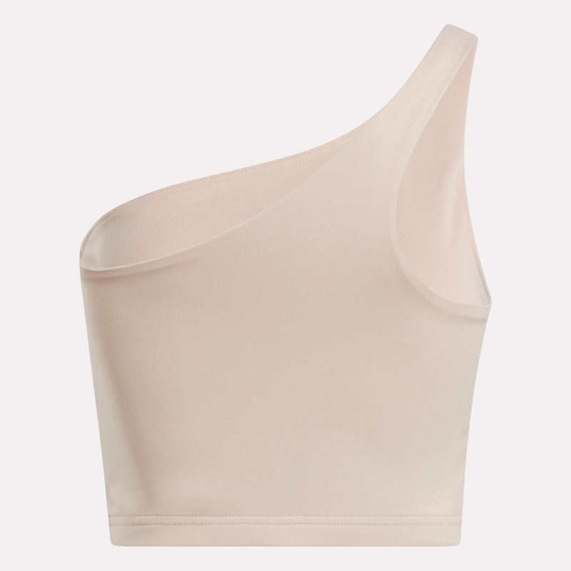 Lux One Shoulder Fitted Cropped Tank