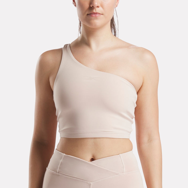 Lux One Shoulder Fitted Cropped Tank