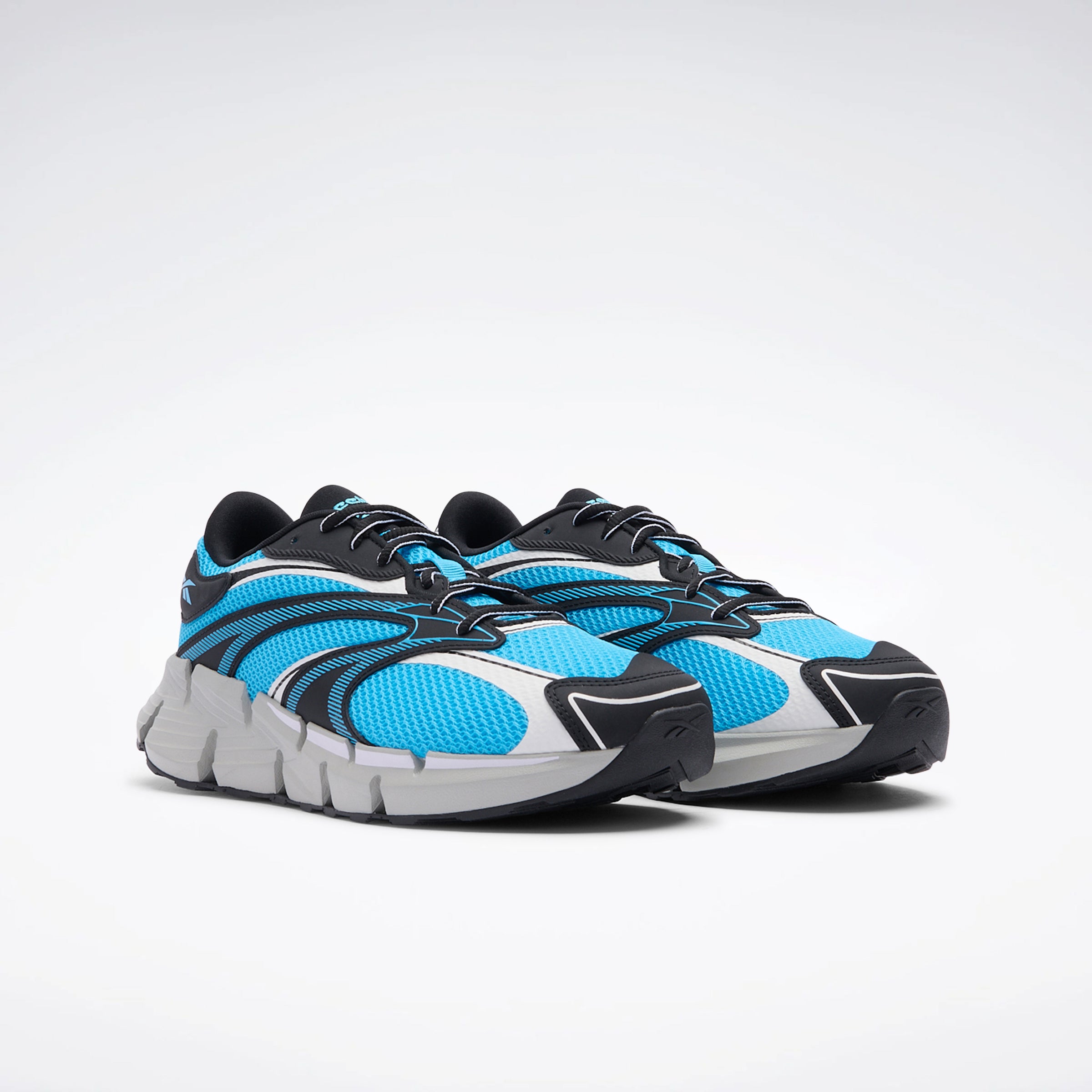 Reebok Zig Hypnotica Shoes in Core Black/Barely Grey/Future Cyan