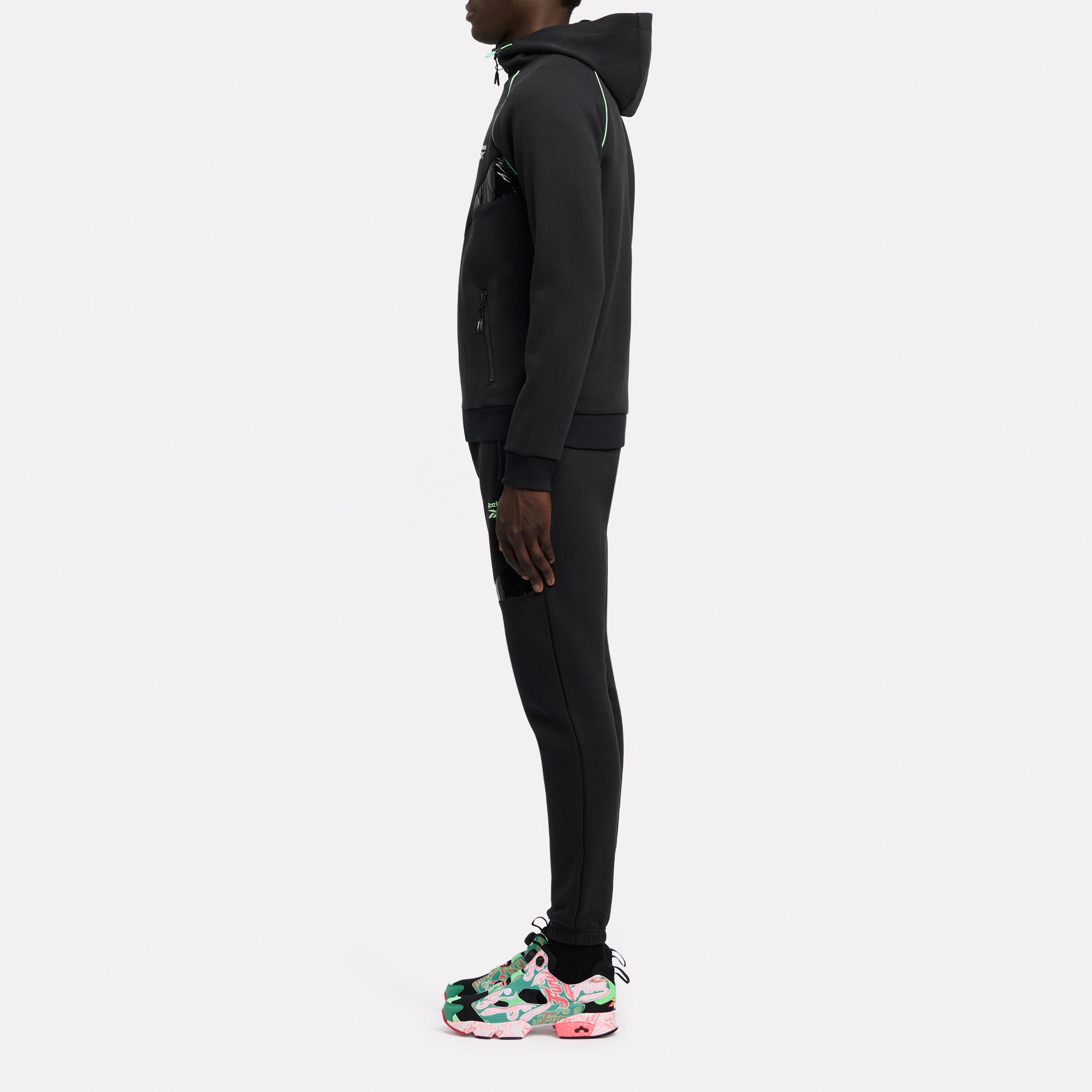 Reebok Sport Street Piping Spacer Full Zip Hoodie