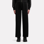 Metallic Logo Wide Leg Fleece Pants