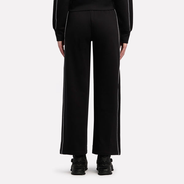 Metallic Logo Wide Leg Fleece Pants