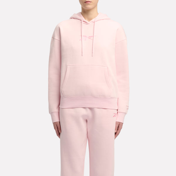 Satin Logo Fleece Hoodie