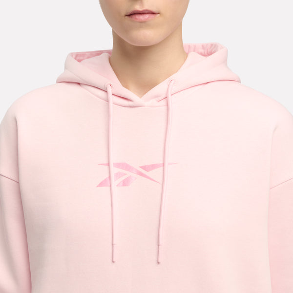 Satin Logo Fleece Hoodie