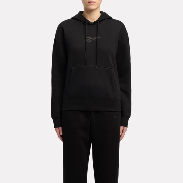Satin Logo Fleece Hoodie