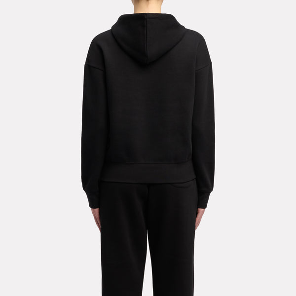 Satin Logo Fleece Hoodie