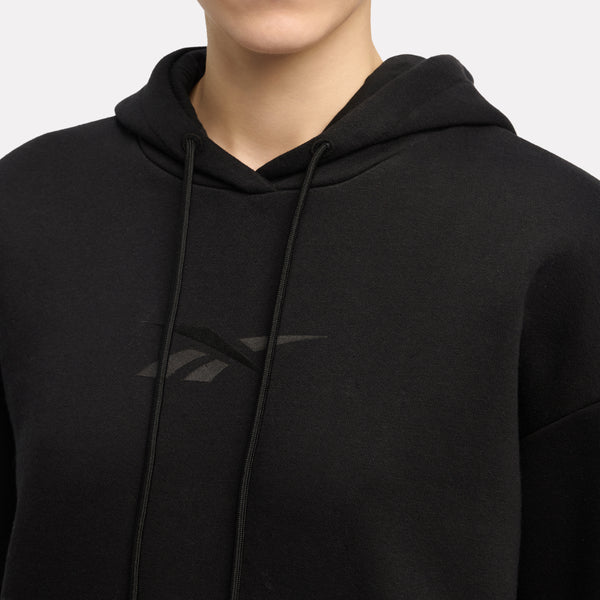 Satin Logo Fleece Hoodie