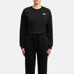 Reebok Identity Small Logo Cropped Fleece Crewneck Sweatshirt