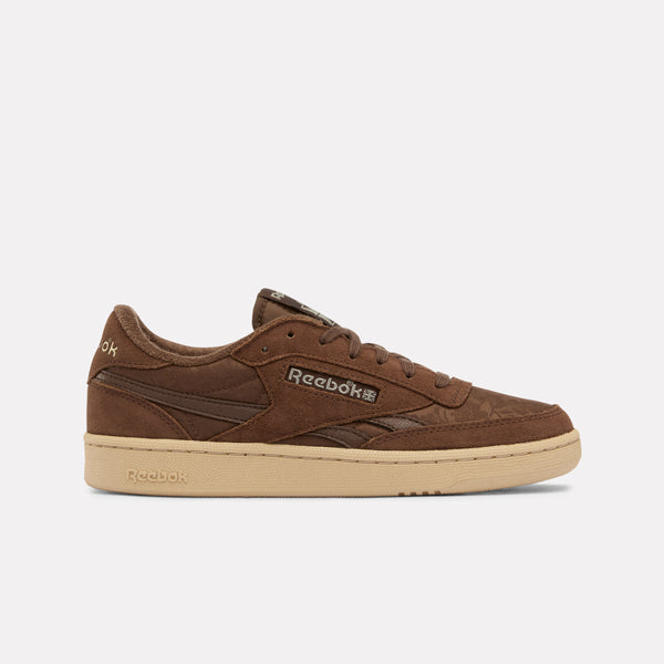 Brown Reebok Club C Revenge Vintage Women's Sneakers on a white background
