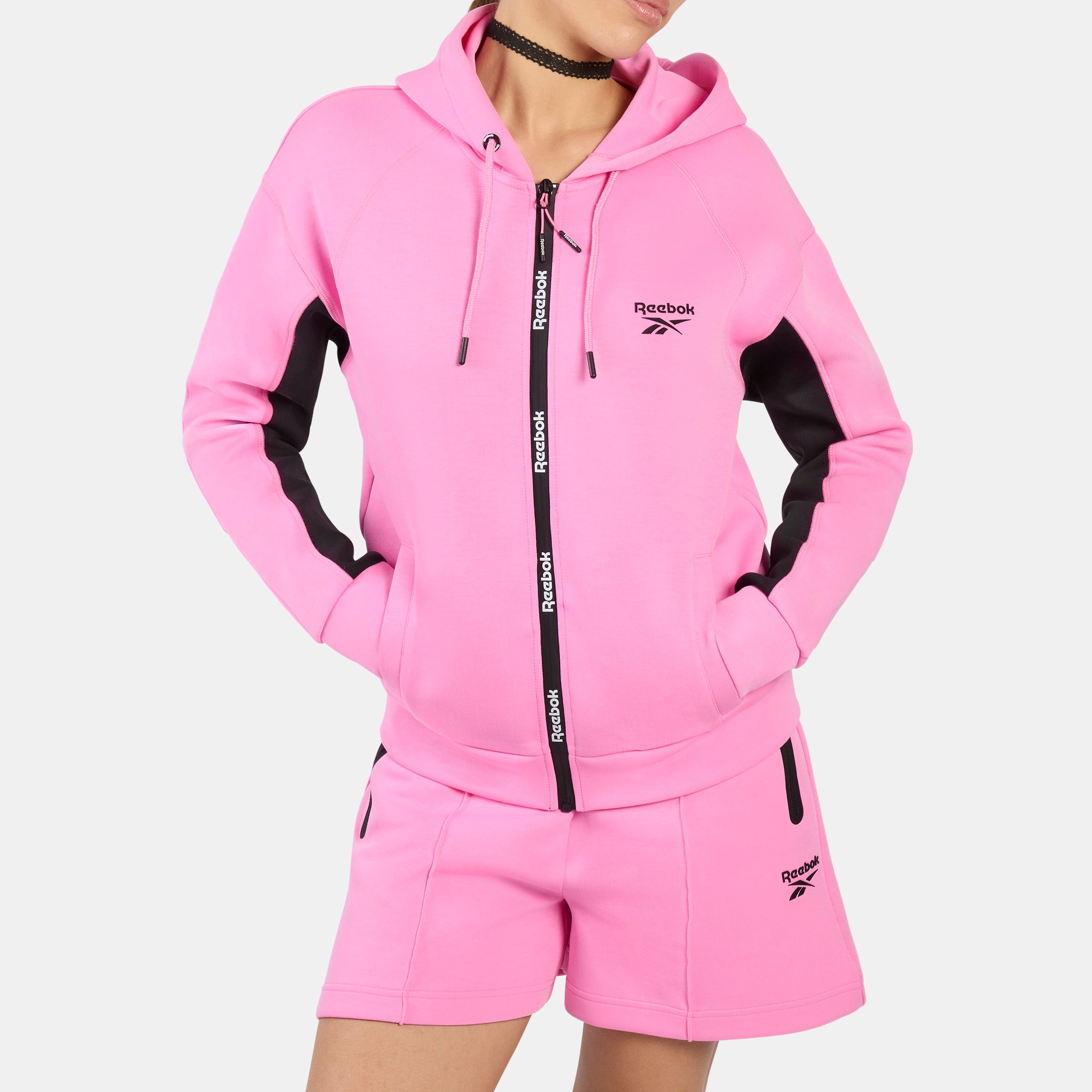 C.E パーカー　ピンク Reebok Dreamblend Spacer Men's Full Zip Hoodie
