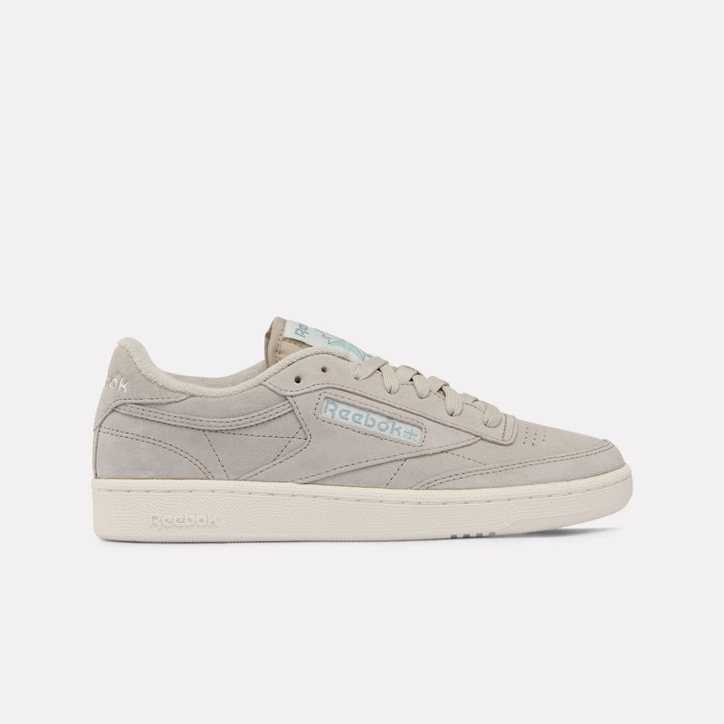 Mineral Grey Reebok Club C 85 Women's Sneakers on a white background