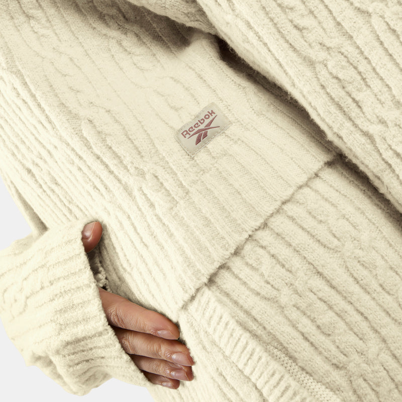 Elevated Athletic Cable Knit Women's Hoodie
