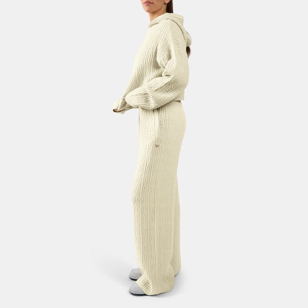 Elevated Athletic Cable Knit Women's Hoodie