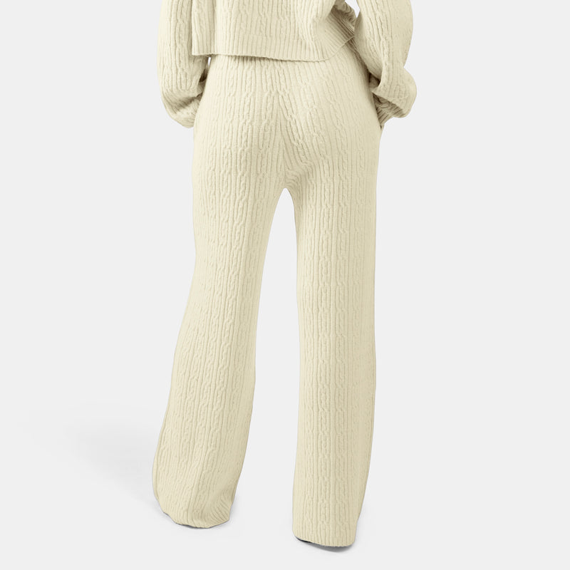 Elevated Athletic Cable Knit Women's Track Pants