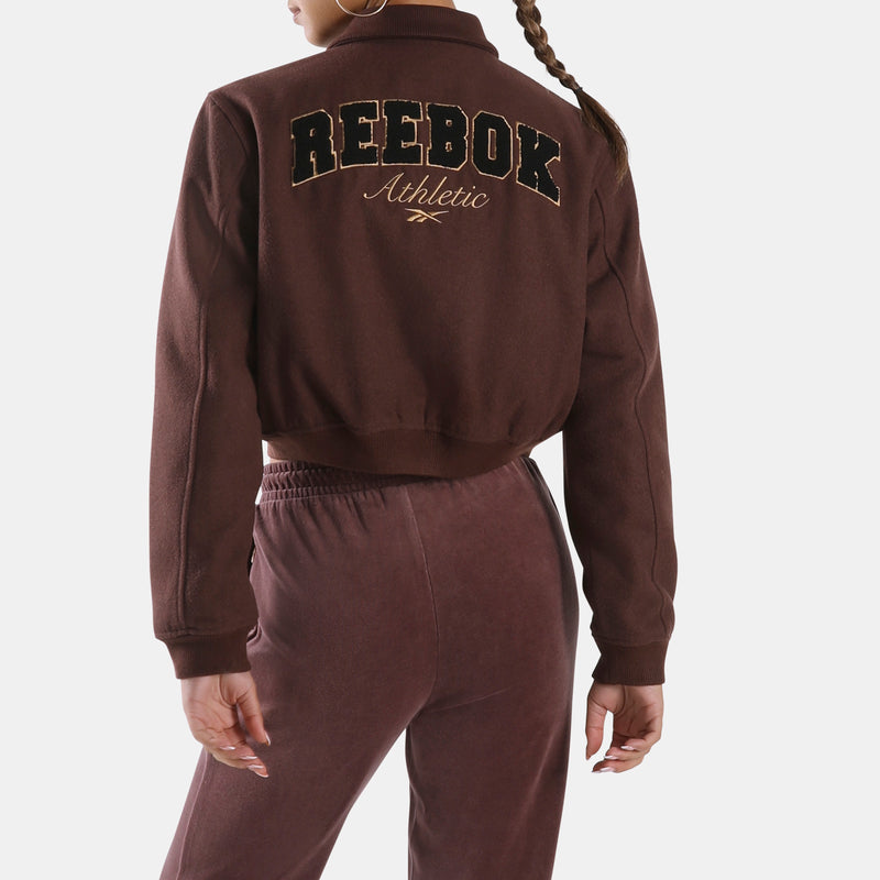 Elevated Athletic Cropped Varsity Blouson Bomber pour femme