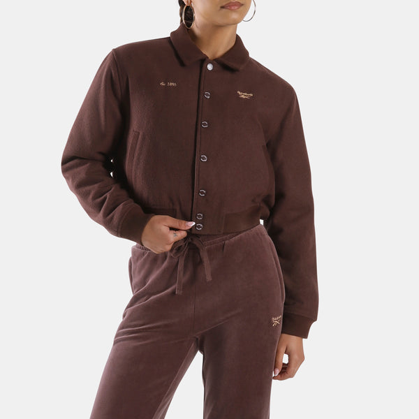 Elevated Athletic Cropped Varsity Bomberjacke Damen