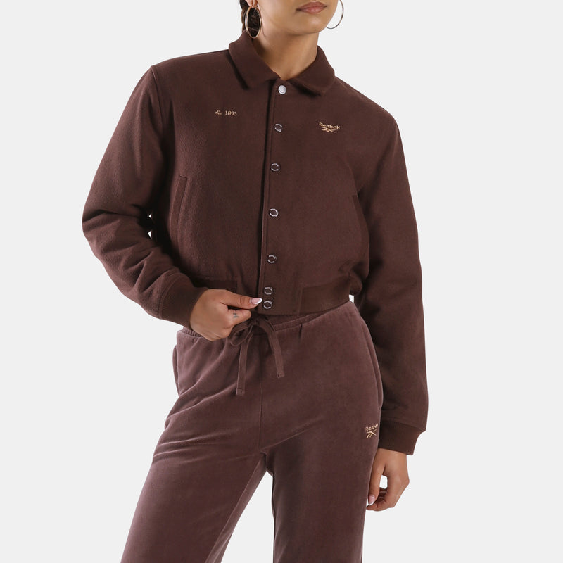 Elevated Athletic Cropped Varsity Blouson Bomber pour femme