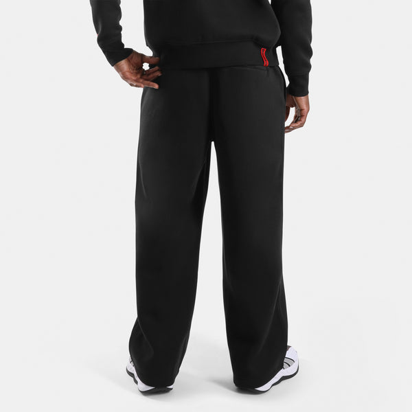 Joggings pour homme Allen Iverson en molleton brossé, coupe décontractée et ourlet ouvert