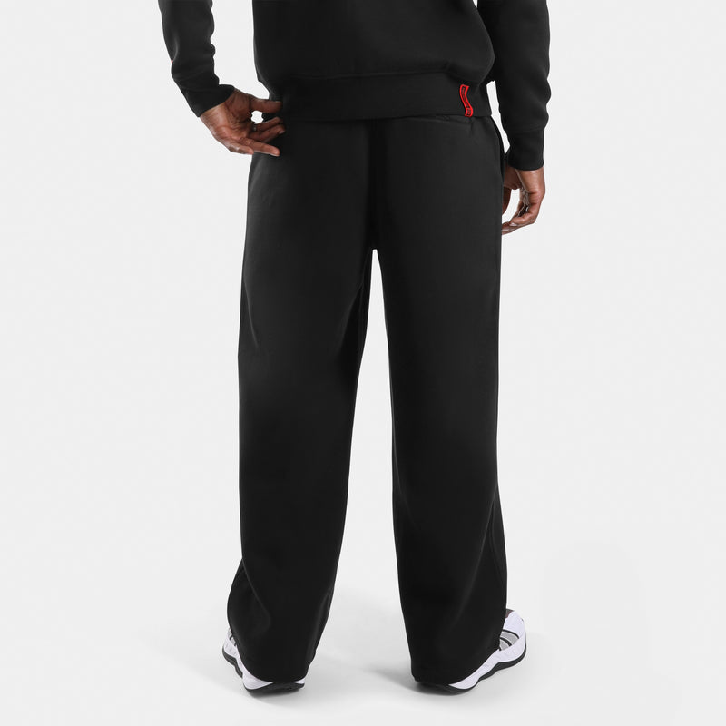 Joggings pour homme Allen Iverson en molleton brossé, coupe décontractée et ourlet ouvert