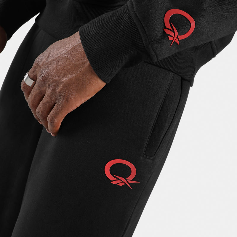 Joggings pour homme Allen Iverson en molleton brossé, coupe décontractée et ourlet ouvert