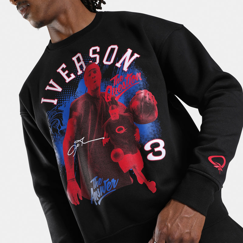 Allen Iverson Relaxed Brushed Fleece Graphic Men's Sweatshirt