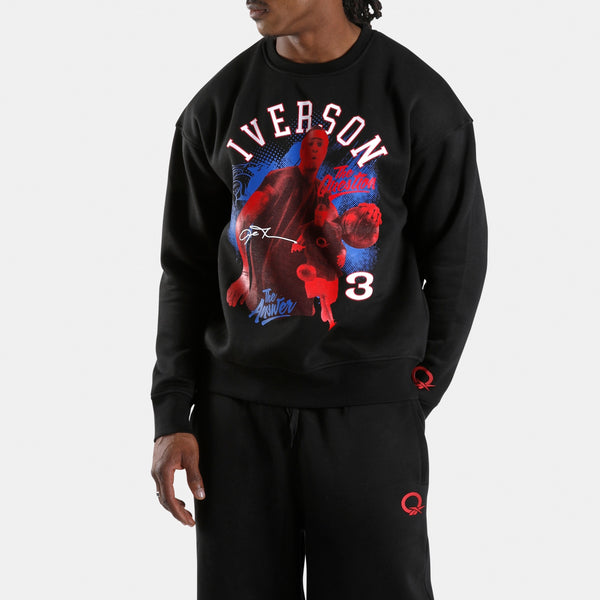 Allen Iverson Relaxed Brushed Fleece Graphic Men's Sweatshirt