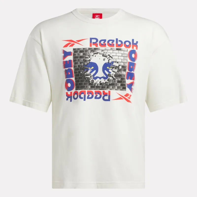 T-shirt con stampa Reebok x Obey