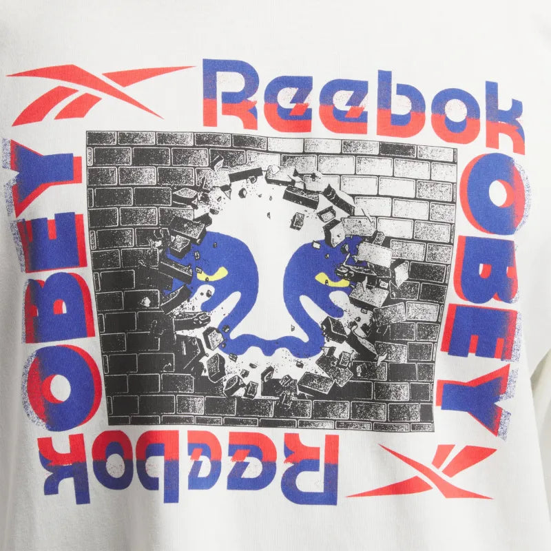 T-shirt con stampa Reebok x Obey