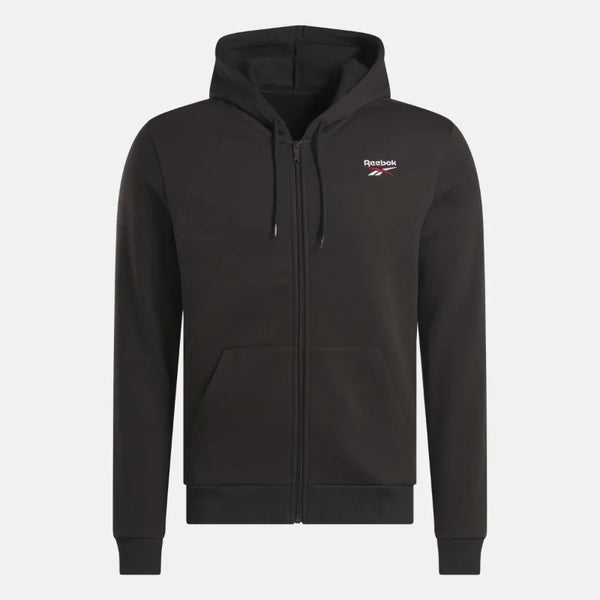 Sweat à capuche zippé en polaire avec petit logo Reebok Identity
