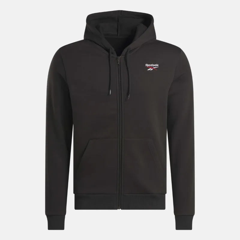 Sweat à capuche zippé en polaire avec petit logo Reebok Identity