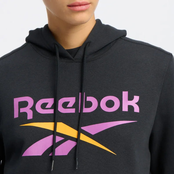 Felpa Reebok Identity in pile con cappuccio e logo grande