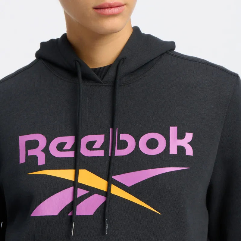 Felpa Reebok Identity in pile con cappuccio e logo grande