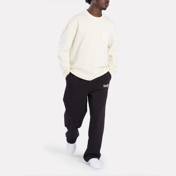 Long Sleeved Leather Pocket Tee