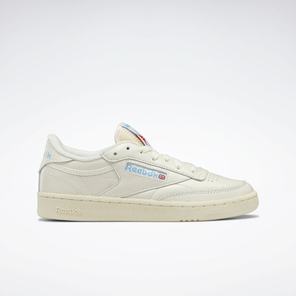 White Reebok Club C 85 Vintage Women's Sneaker on a white background