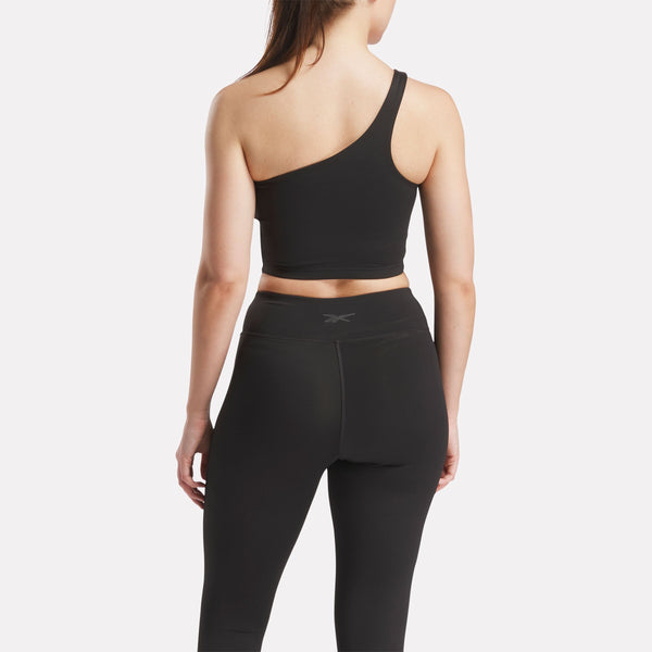 Lux One Shoulder Fitted Cropped Tank