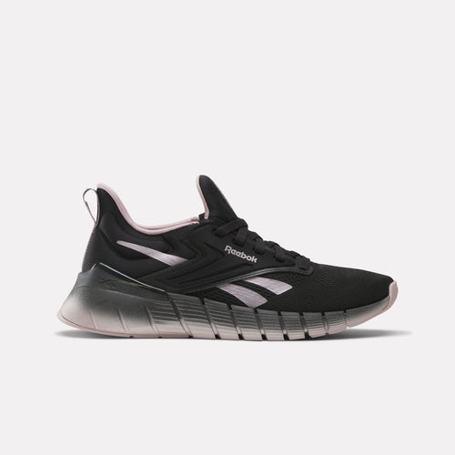 Black Reebok Nano Gym Women's Running Shoe on a white background
