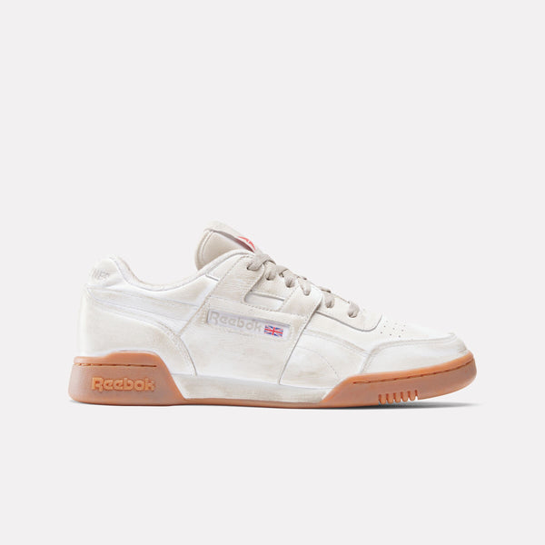 Reebok HED MAYNER スニーカー クリーム色 Reebok Workout Unisex Universal Sneakers in White/White/Gum