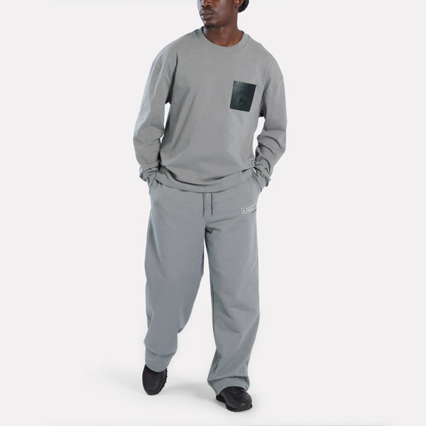 Long Sleeved Leather Pocket Tee